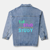 I Put the Stud in Study - Grappig Student Design Denim Jacket (Achterkant)
