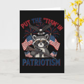 I Put The Tism In Patriotism Athletic Eagle  Kaart (Gele Bloem)