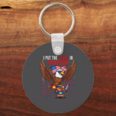 I Put The Tism In Patriotism Athletic Eagle Tism F Sleutelhanger (Voorkant)