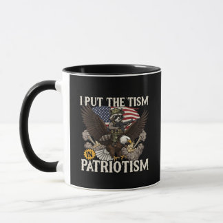 I Put The Tism in Patriotism Funny Raccoon Eagle Mok