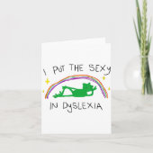 I Put The Y In Dyslexia Funny Cute Frog Saying Quo Kaart (Voorkant)