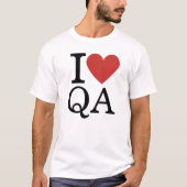 I ❤️ QA voor werknemers CUSTOM Mannen T-shirt (Voorkant)