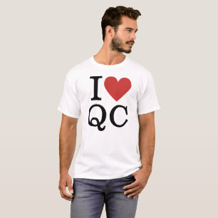 I ❤️ QC Kwaliteitscontrole voor Medewerkers CUSTOM T-shirt