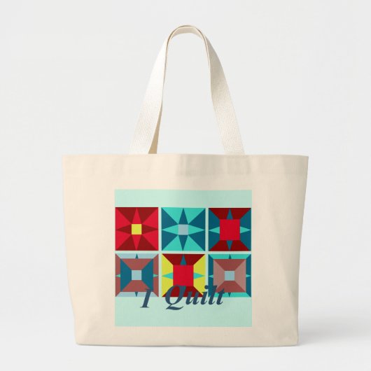 I Quilt Canvas tas (Voorkant)