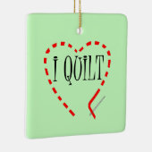 I Quilt Keramisch Ornament (Rechts)