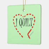 I Quilt Keramisch Ornament (Links)