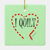 I Quilt Keramisch Ornament (Achterkant)