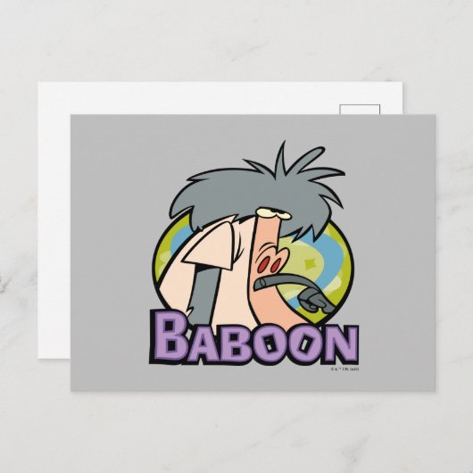 I.R. Baboon Character Badge Briefkaart (Voorkant / Achterkant)