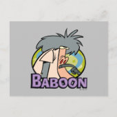 I.R. Baboon Character Badge Briefkaart (Voorkant)