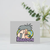 I.R. Baboon Character Badge Briefkaart (Staand voorkant)
