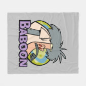 I.R. Baboon Character Badge Fleece Deken (Voorkant (Horizontaal))