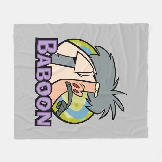 I.R. Baboon Character Badge Fleece Deken (Voorkant (Horizontaal))