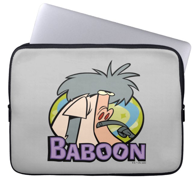 I.R. Baboon Character Badge Laptop Sleeve (Voorkant)