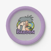 I.R. Baboon Character Badge Papieren Bordje (Voorkant)