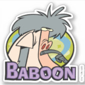 I.R. Baboon Character Badge Sticker (Voorkant)