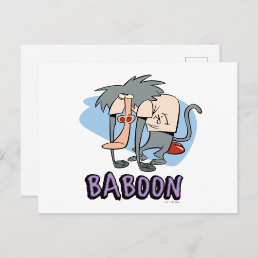 I.R. Baboon Character Graphic Briefkaart (Voorkant / Achterkant)