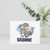 I.R. Baboon Character Graphic Briefkaart (Staand voorkant)