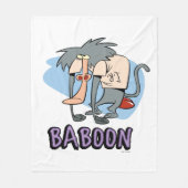 I.R. Baboon Character Graphic Fleece Deken (Voorkant)