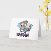 I.R. Baboon Character Graphic Kaart (Gele Bloem)