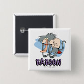 I.R. Baboon Character Graphic Vierkante Button 5,1 Cm (Voorkant /achterkant)