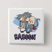 I.R. Baboon Character Graphic Vierkante Button 5,1 Cm (Voorkant)