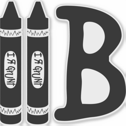 "I R GRUNT" Aangepaste snijlijn vinyl Sticker (Voorkant)