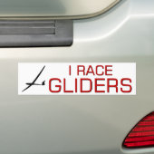 I RACE GLIDERS BUMPERSTICKER (Op auto)