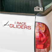 I RACE GLIDERS BUMPERSTICKER (Op Truck)