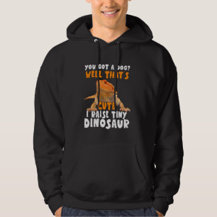 I Raise Tiny Dinosaur Bearded Dragon Pet Eigenaars Hoodie