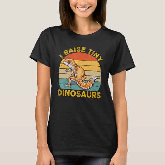 I Raise Tiny Dinosaurs For Leopard Gecko T-shirt (Voorkant)
