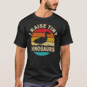 I Raise Tiny Dinosaurs  Retro Duck T-shirt (Voorkant)
