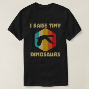 I Raise Tiny Dinosaurs  Retro Duck T-shirt