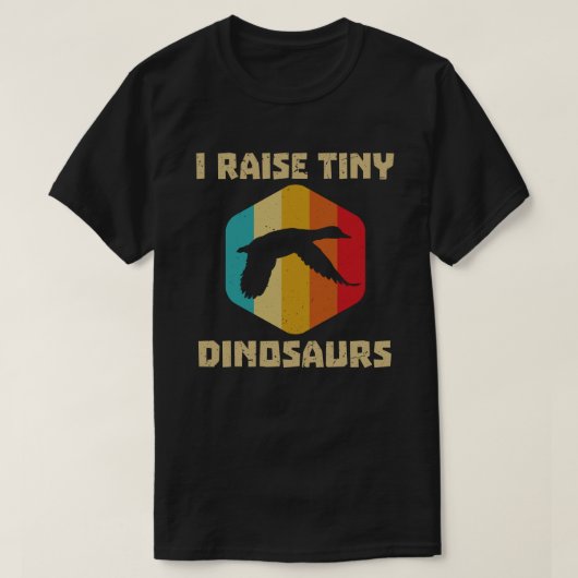 I Raise Tiny Dinosaurs  Retro Duck T-shirt (Design voorkant)