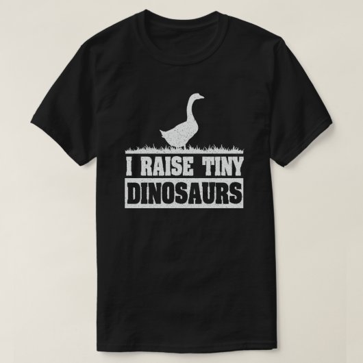 I Raise Tiny Dinosaurs  Retro Goose T-shirt (Design voorkant)