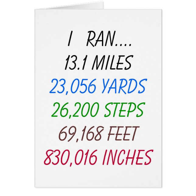 I Ran 13,1 Miles (Voorkant)