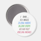 I Ran 13,1 Miles Magneet (Voorkant / Achterkant)