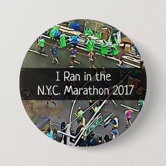 I Ran in de N.Y.C. Button Marathon 2017 (Voorkant)
