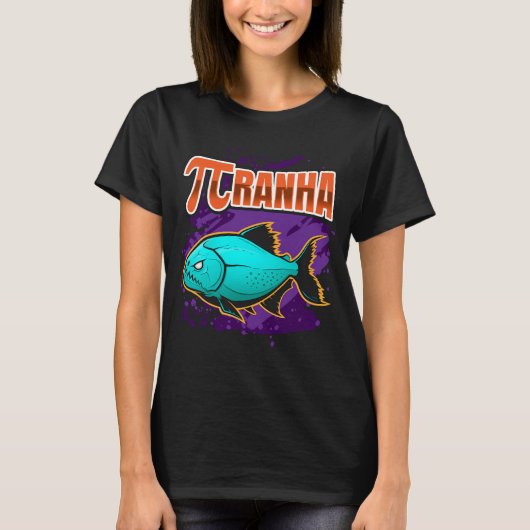 Ï€RANHA Roofdier Wiskunde T-shirt (Voorkant)