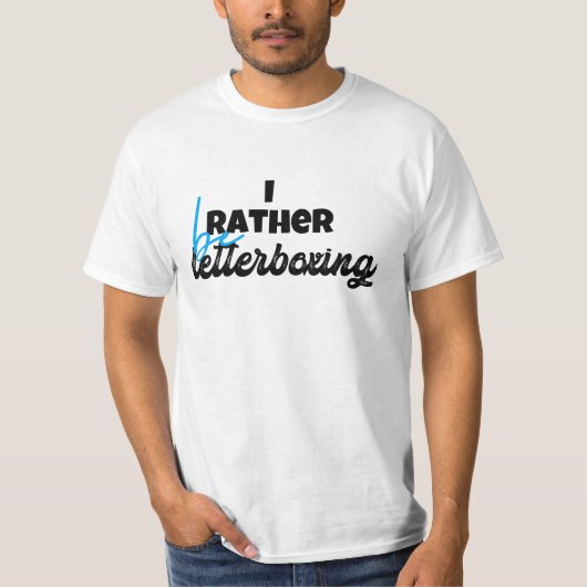 I rather be letterboxing t-shirt (Voorkant)