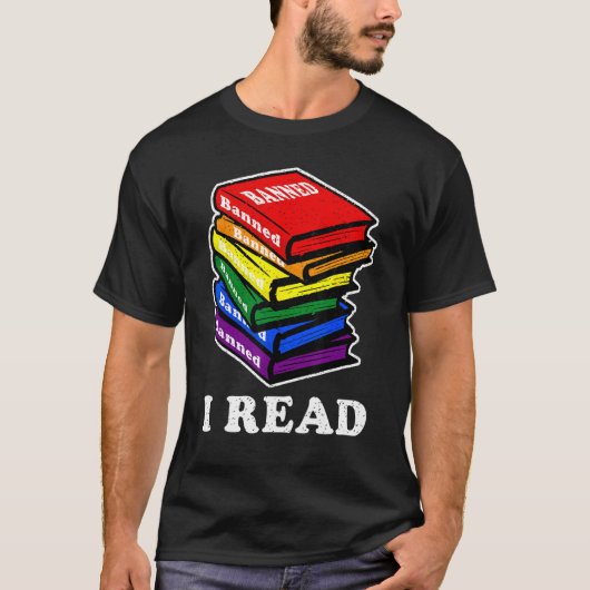 I Read Banned Books Gay Pride LGBT I m With The Ba T-shirt (Voorkant)