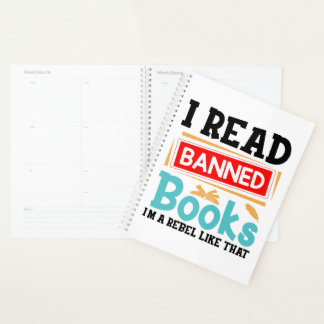 I Read Banned Books Librarian Reader Planner