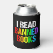 I Read Banned Books Rainbow Blikjeskoeler (Blikje Voorkant)