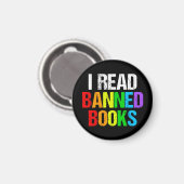 I Read Banned Books Rainbow Magneet (Voorkant / Achterkant)
