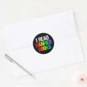 I Read Banned Books Rainbow Ronde Sticker (Envelop)