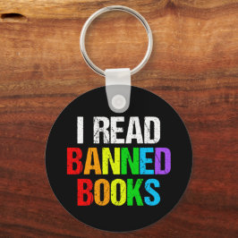I Read Banned Books Rainbow Sleutelhanger