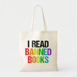 I Read Banned Books Rainbow Tote Bag