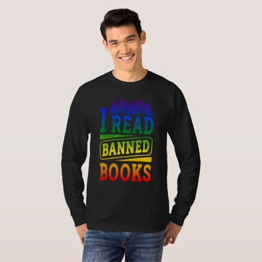 I Read Banned Books Reading Library 1 T-shirt (Voorkant volledig)