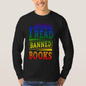 I Read Banned Books Reading Library 1 T-shirt (Voorkant)