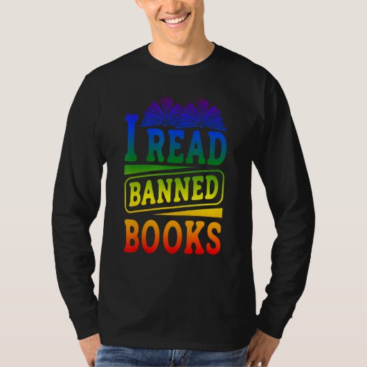 I Read Banned Books Reading Library 1 T-shirt (Voorkant)