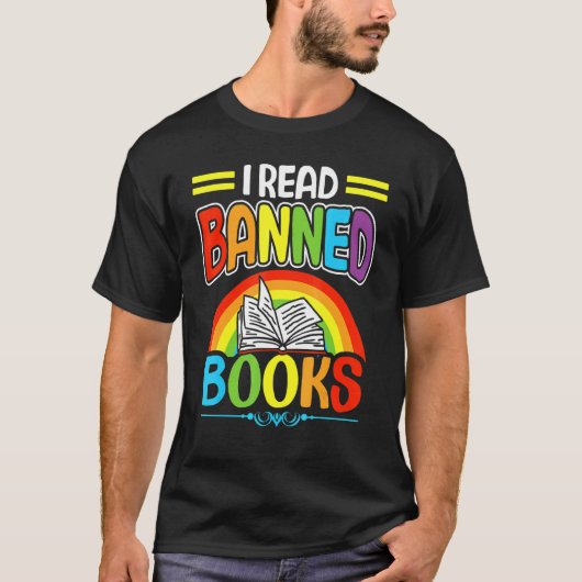 I Read Banned Books Reading Library 5 T-shirt (Voorkant)
